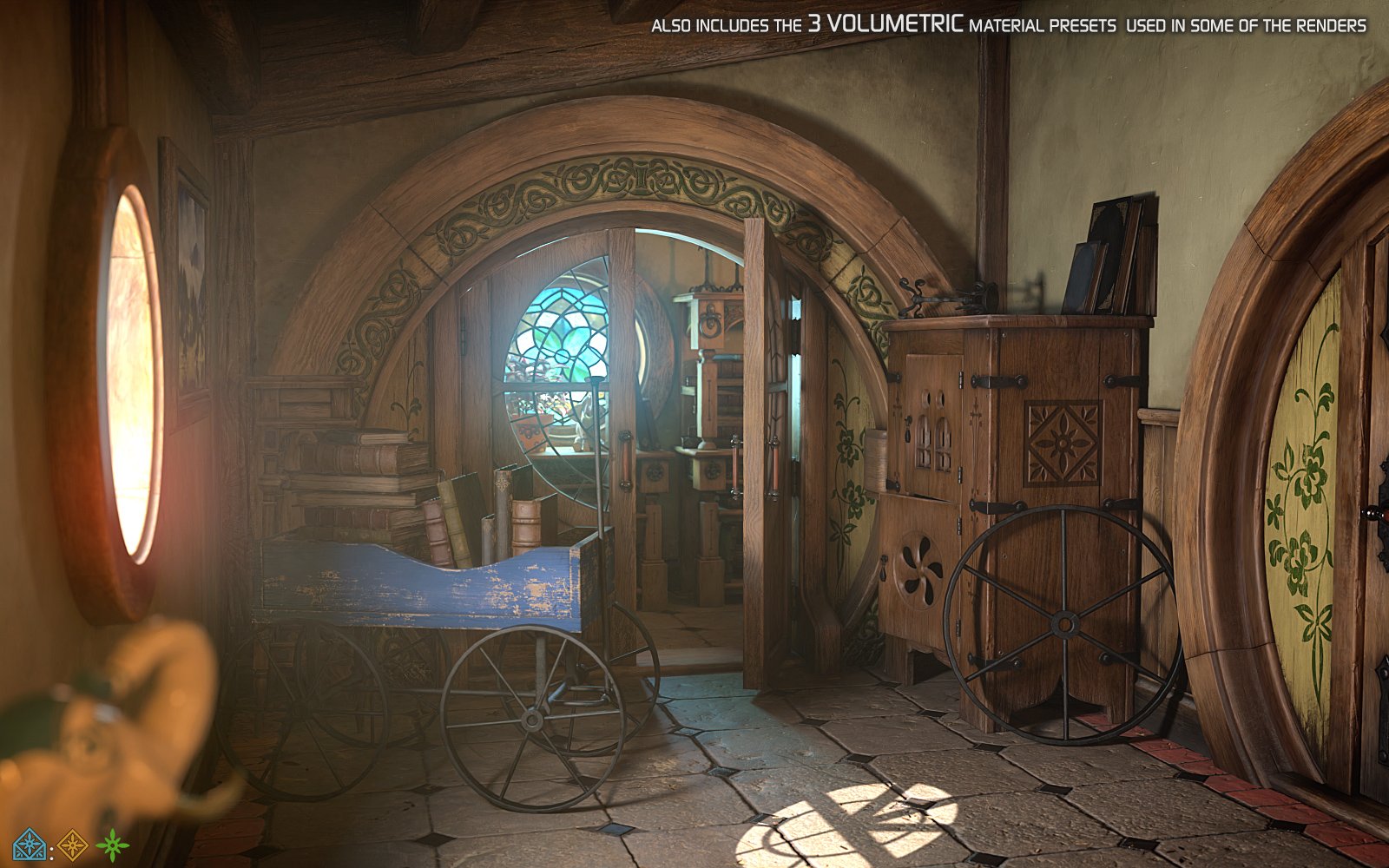 ROG Fantasy Home - Hallway by: StrangefateRoguey, 3D Models by Daz 3D