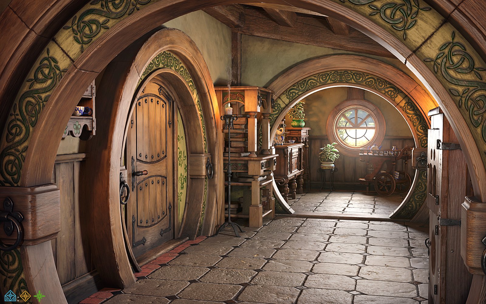 ROG Fantasy Home - Hallway by: StrangefateRoguey, 3D Models by Daz 3D