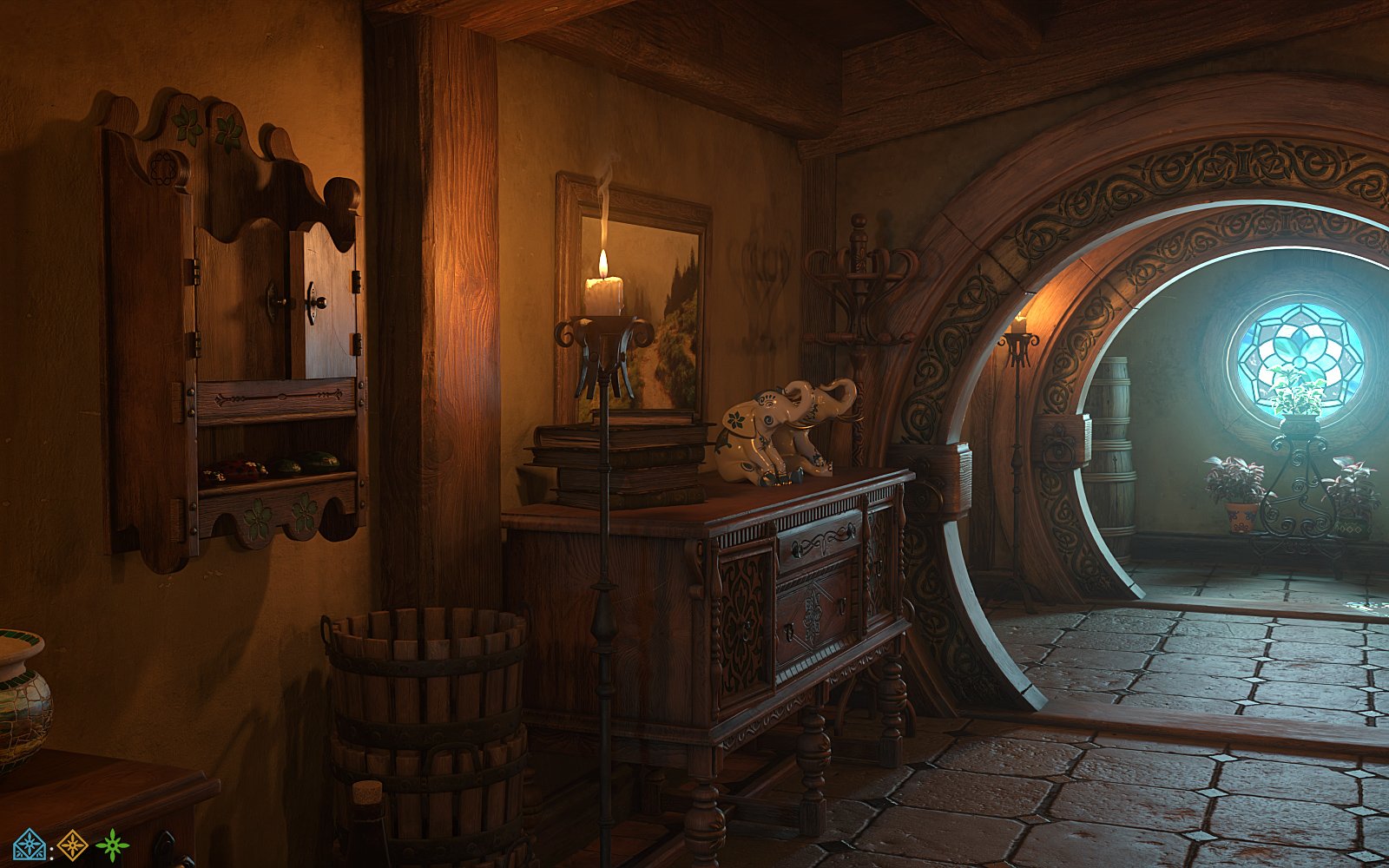 ROG Fantasy Home - Hallway ROG Fantasy Home - Hallway by: StrangefateRoguey, 3D Models by Daz 3D