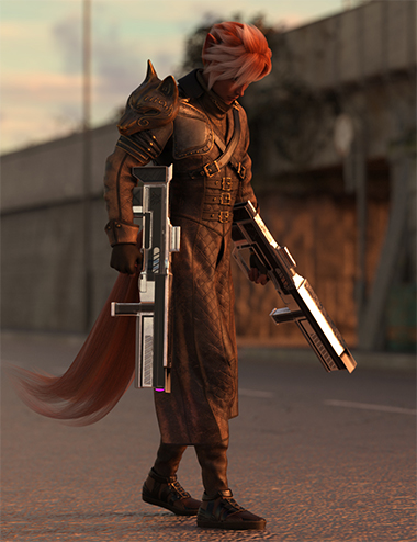 Mercenary Fox Hierarchical Poses for Kota 8.1 by: Ensary, 3D Models by Daz 3D