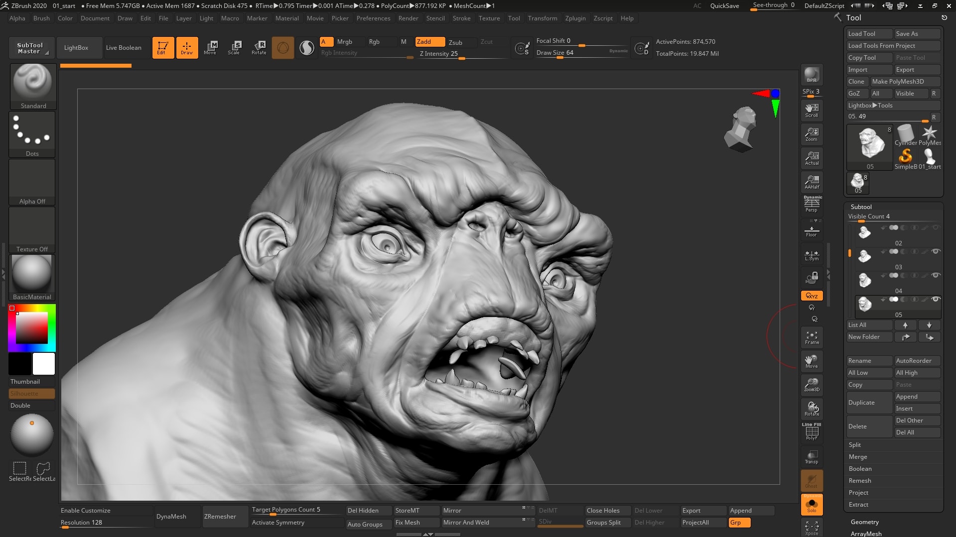 Introduction to ZBrush 2020 by: FlippedNormals, 3D Models by Daz 3D