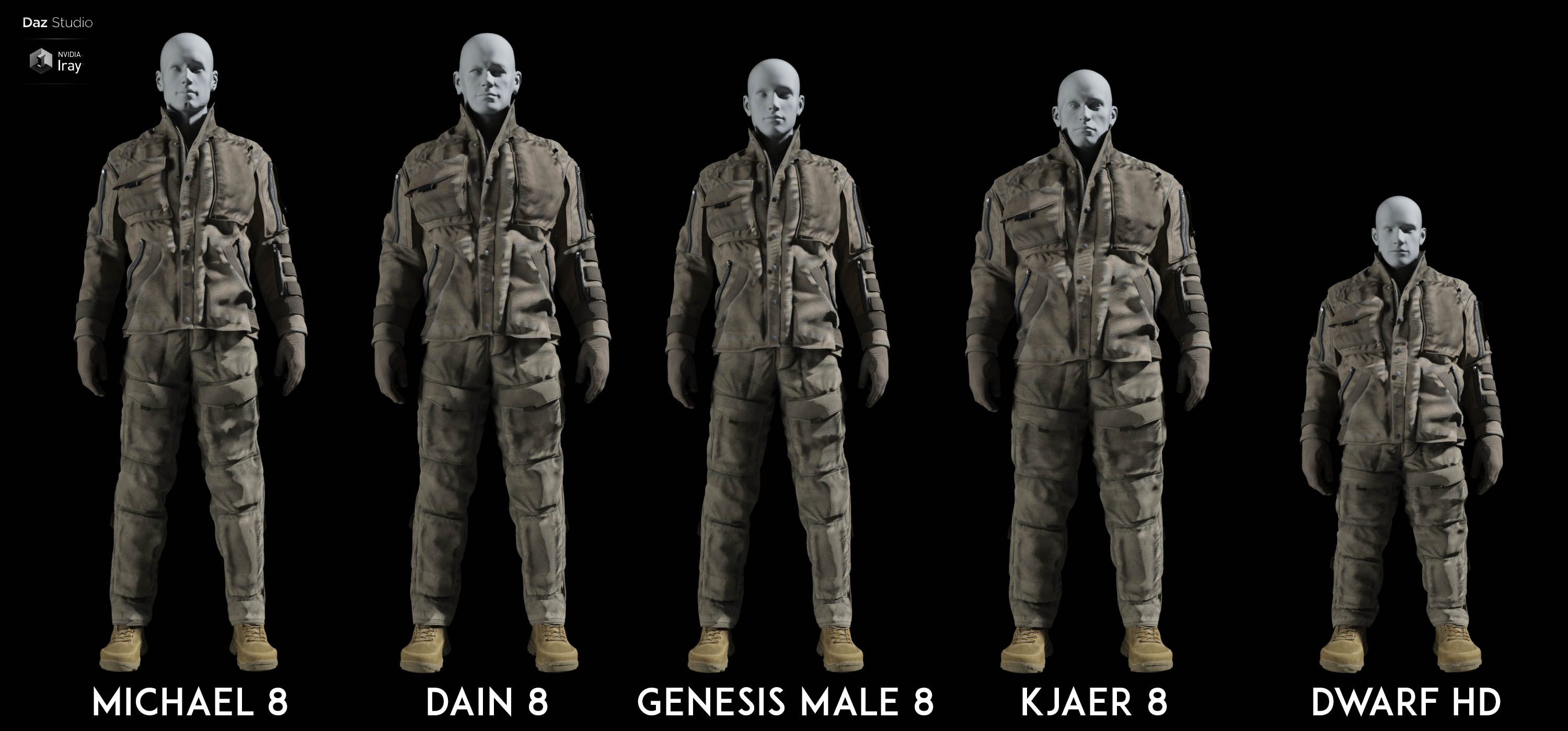 MI Tactical Outfit for Genesis 8 and 8.1 Males by: mal3Imagery, 3D Models by Daz 3D