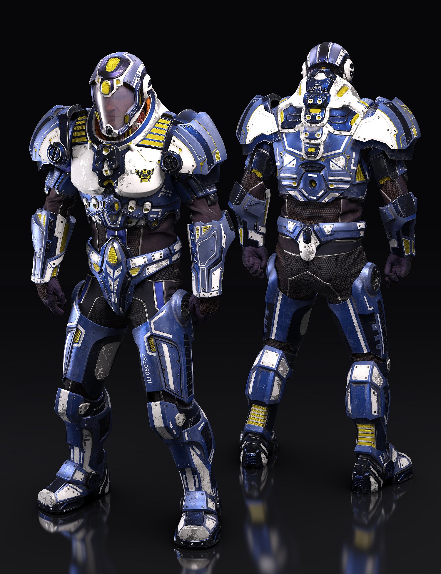 Intergalactic Soldier Armor Textures by: Luthbellina, 3D Models by Daz 3D