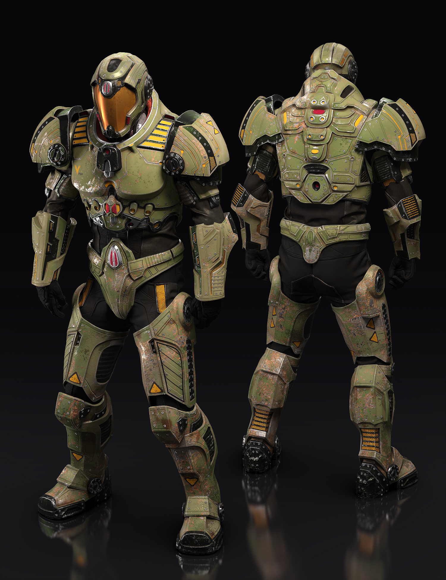 Intergalactic Soldier Armor Textures