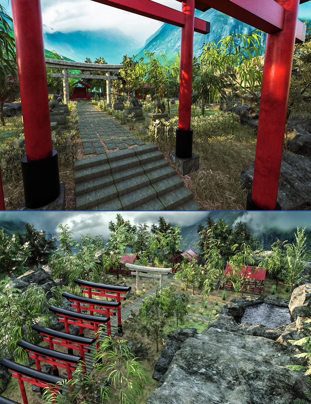 Kitsune Garden by: bituka3d, 3D Models by Daz 3D