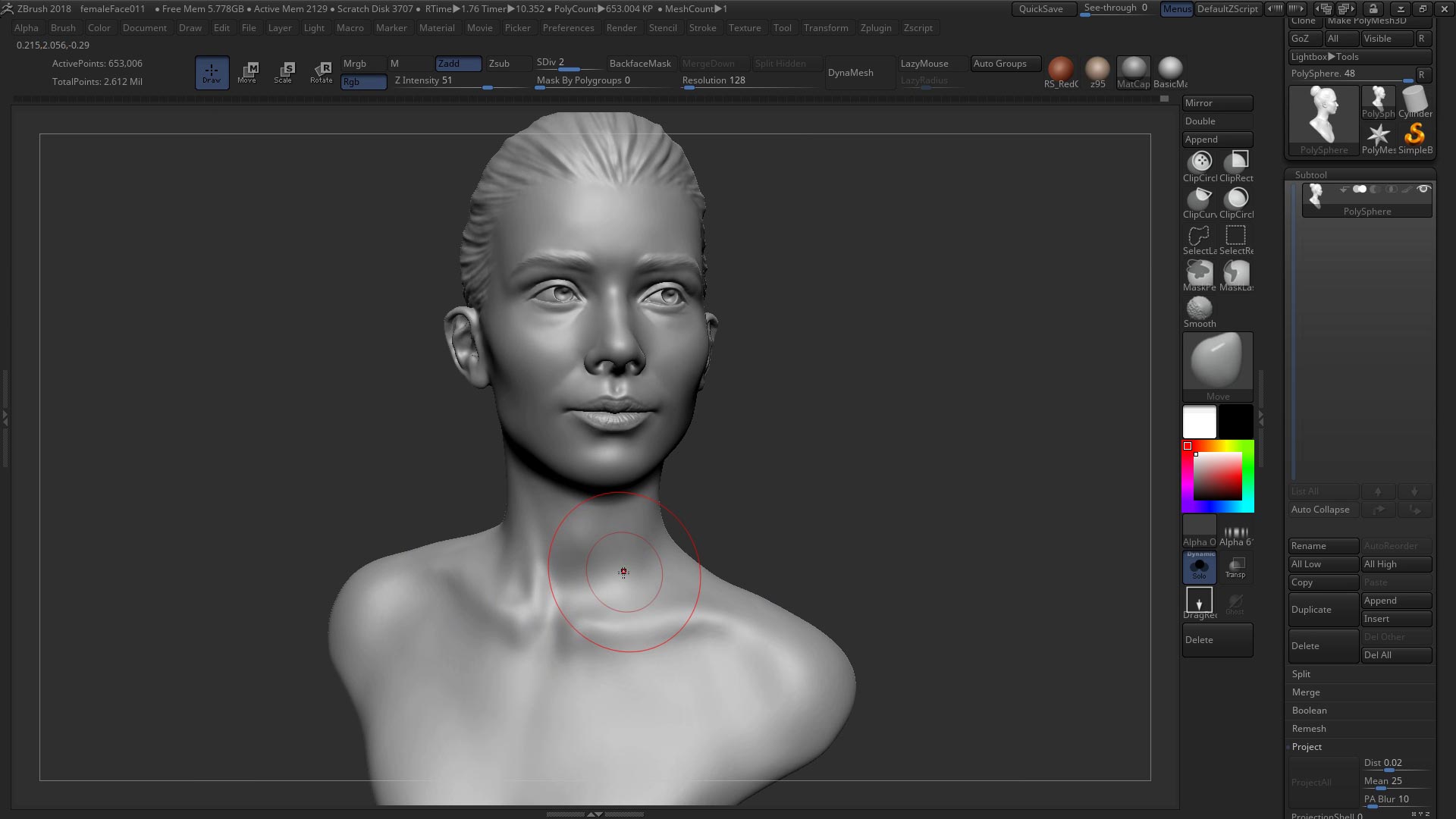 Sculpting a Realistic Female Face in ZBrush Sculpting a Realistic Female Face in ZBrush by: FlippedNormals, 3D Models by Daz 3D