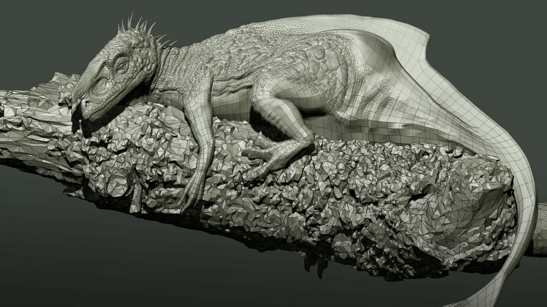 Modeling and Texturing a Dinosaur for Production Complete Edition by: FlippedNormals, 3D Models by Daz 3D