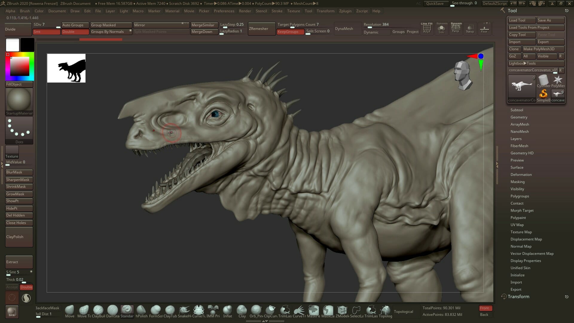 Modeling and Texturing a Dinosaur for Production Complete Edition Modeling and Texturing a Dinosaur for Production Complete Edition by: FlippedNormals, 3D Models by Daz 3D