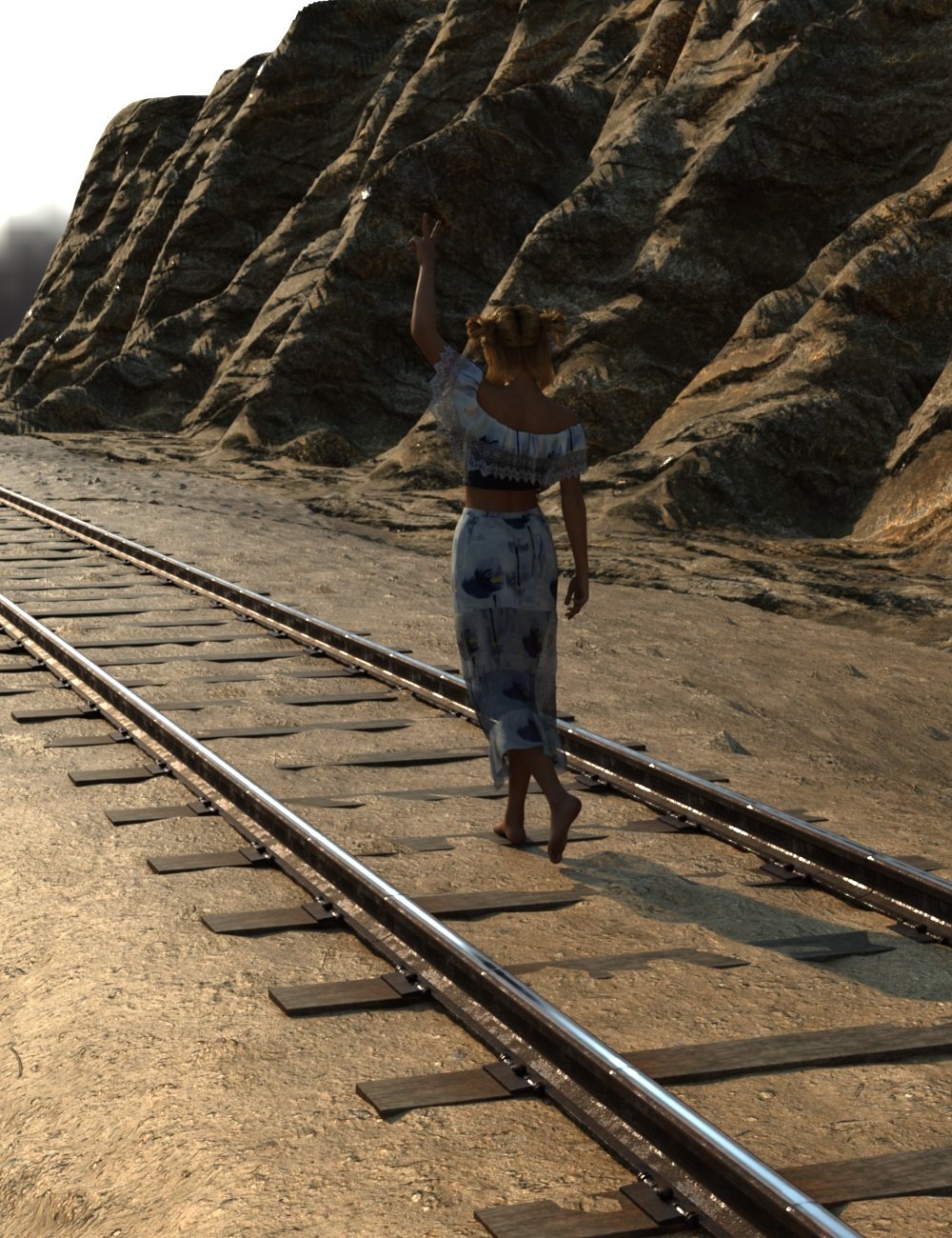 Modular Railway Track Set Modular Railway Track Set by: Censored, 3D Models by Daz 3D