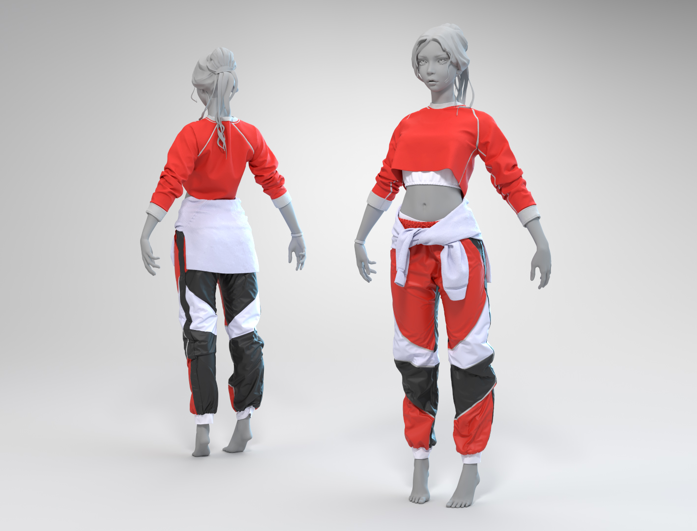 Streetwear Outfit In Marvelous Designer by: FlippedNormals, 3D Models by Daz 3D