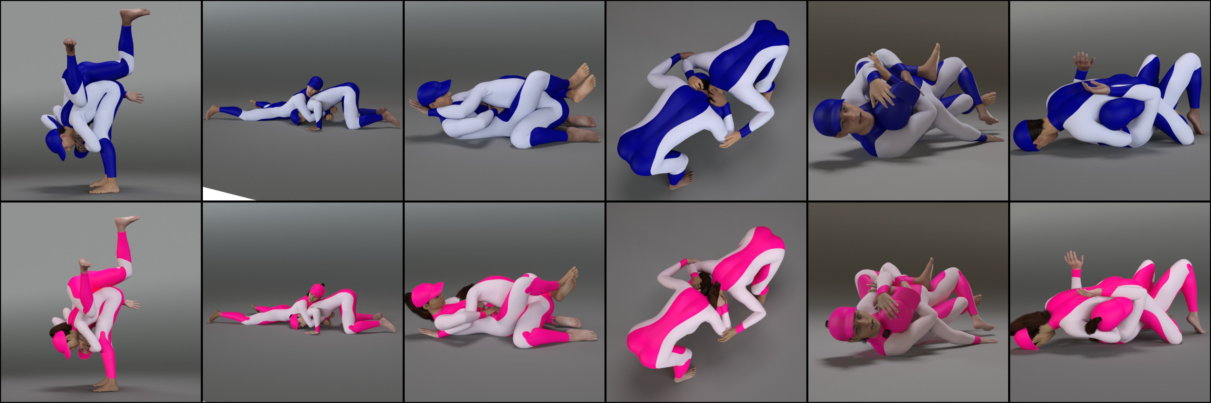 Grappling Poses Volume 1 for Genesis 8 and 8.1 Male and Female Grappling Poses Volume 1 for Genesis 8 and 8.1 Male and Female by: atrilliongames, 3D Models by Daz 3D