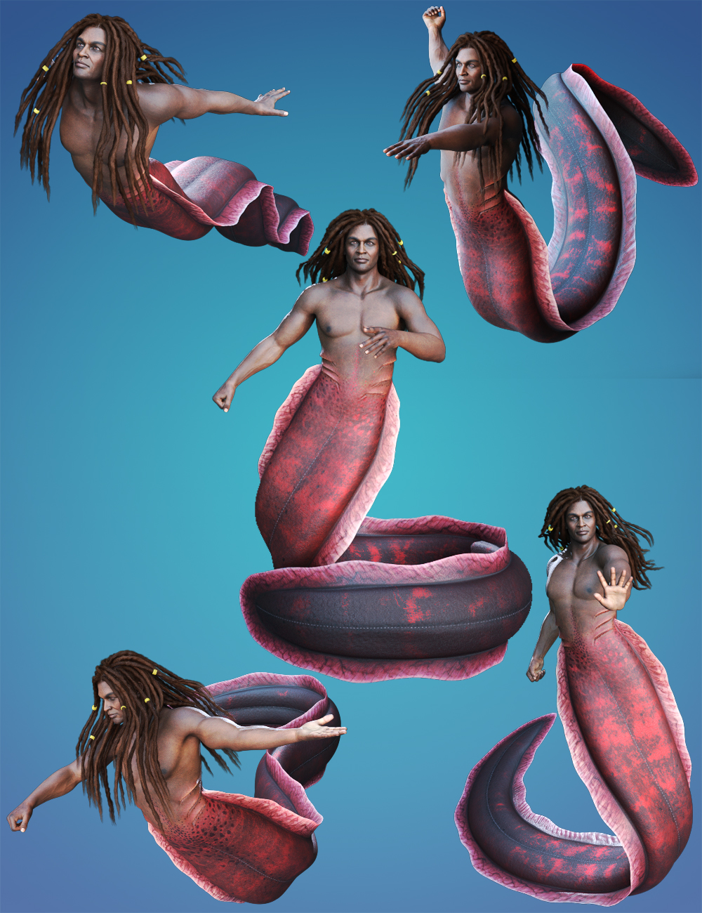 King of the Sea Hierarchical Poses for Zale 8.1 by: Ensary, 3D Models by Daz 3D
