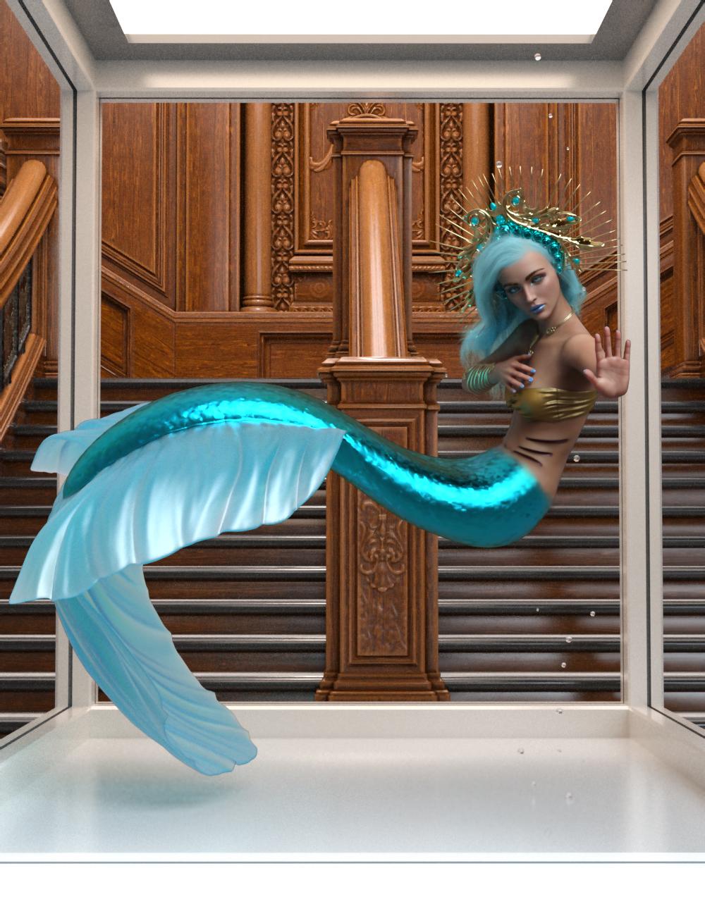 Mermaid Song Hierarchical Poses for Coral 8.1 by: Ensary, 3D Models by Daz 3D