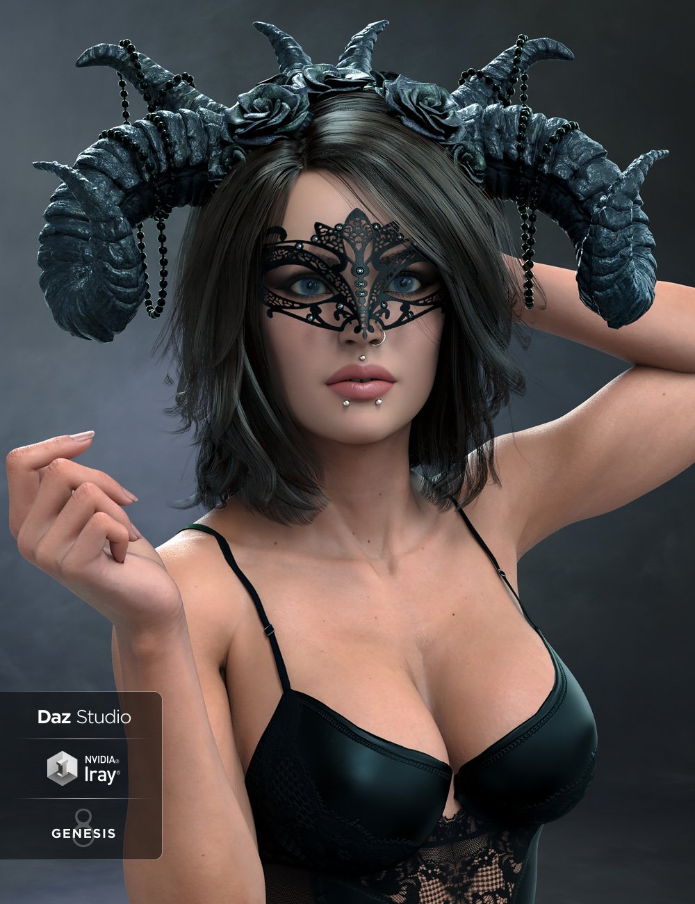 Queen of Darkness Expansion for Mystique 2 by: Herschel Hoffmeyer, 3D Models by Daz 3D