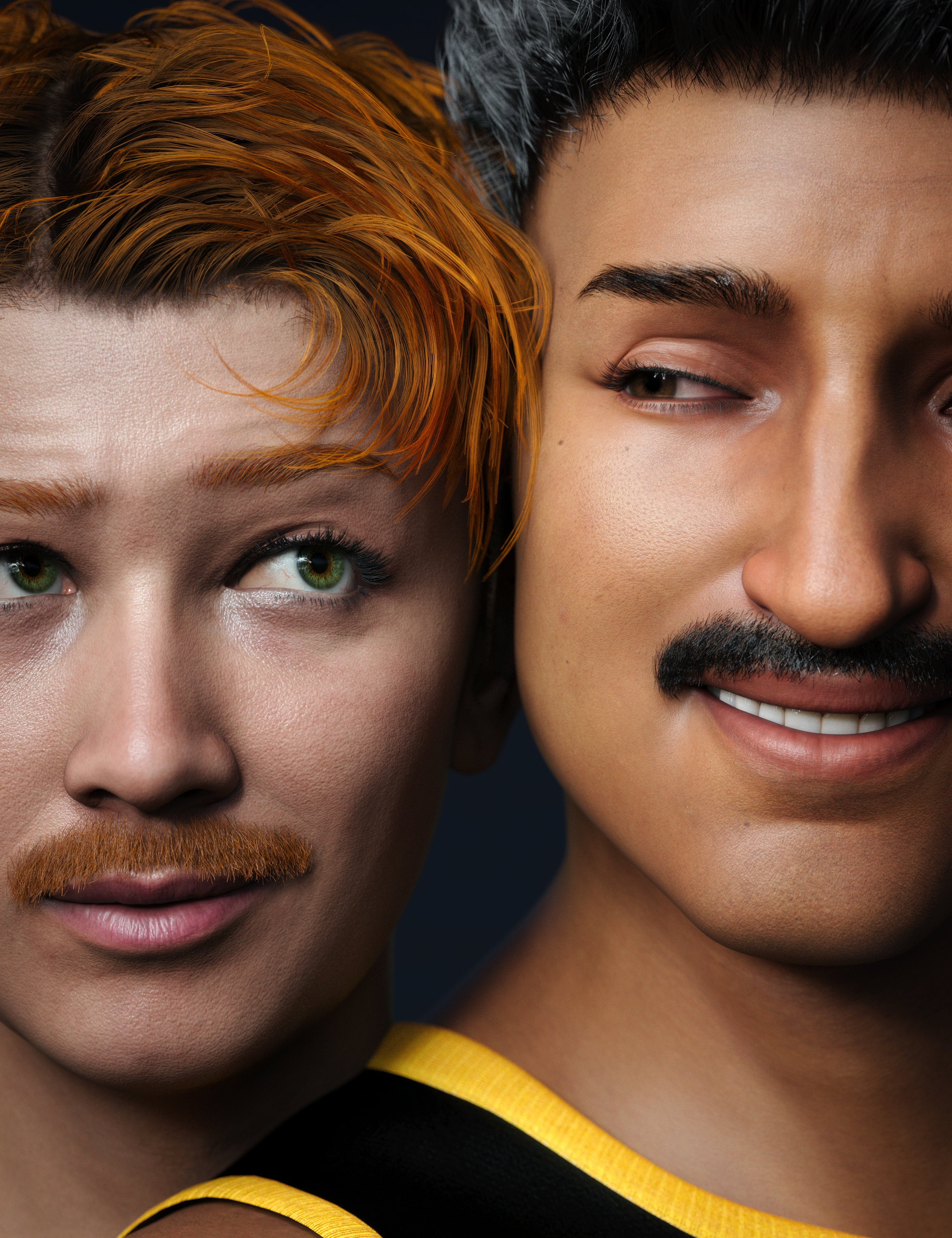 Genesis 8.1 Mustache Genesis 8.1 Mustache by: -Yannek-, 3D Models by Daz 3D