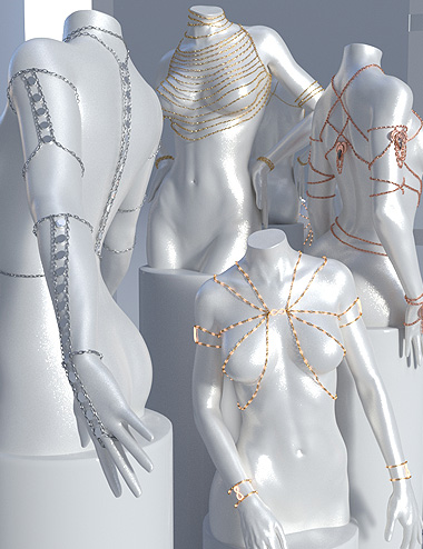 Body Chains 3 for Genesis 3 and 8.1 Females by: Sshodan, 3D Models by Daz 3D