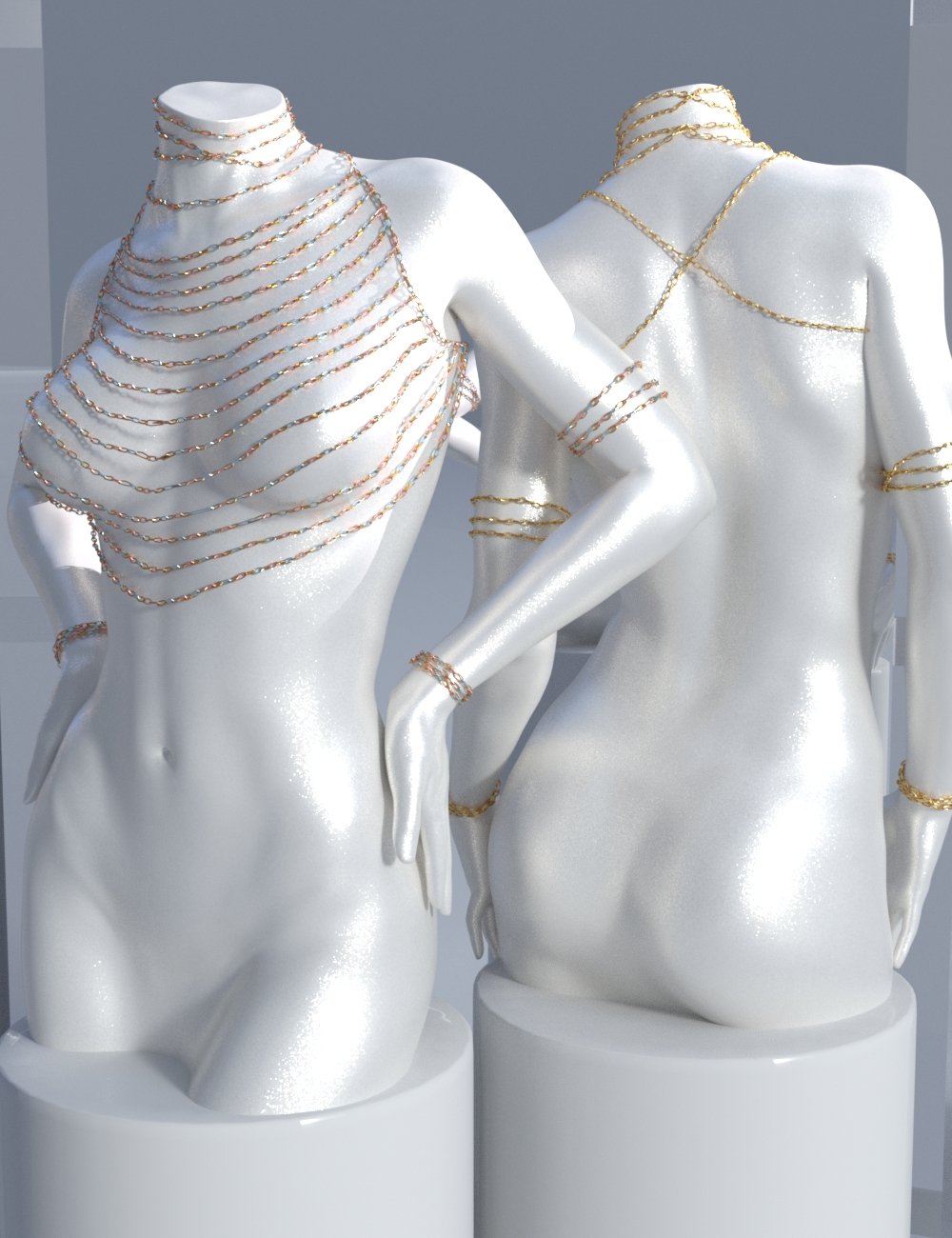 Body Chains 3 for Genesis 3 and 8.1 Females by: Sshodan, 3D Models by Daz 3D