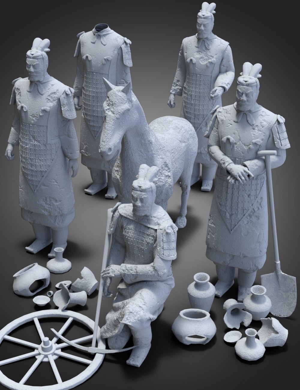 KuJ Museum of Qin Terracotta by: Kujira, 3D Models by Daz 3D