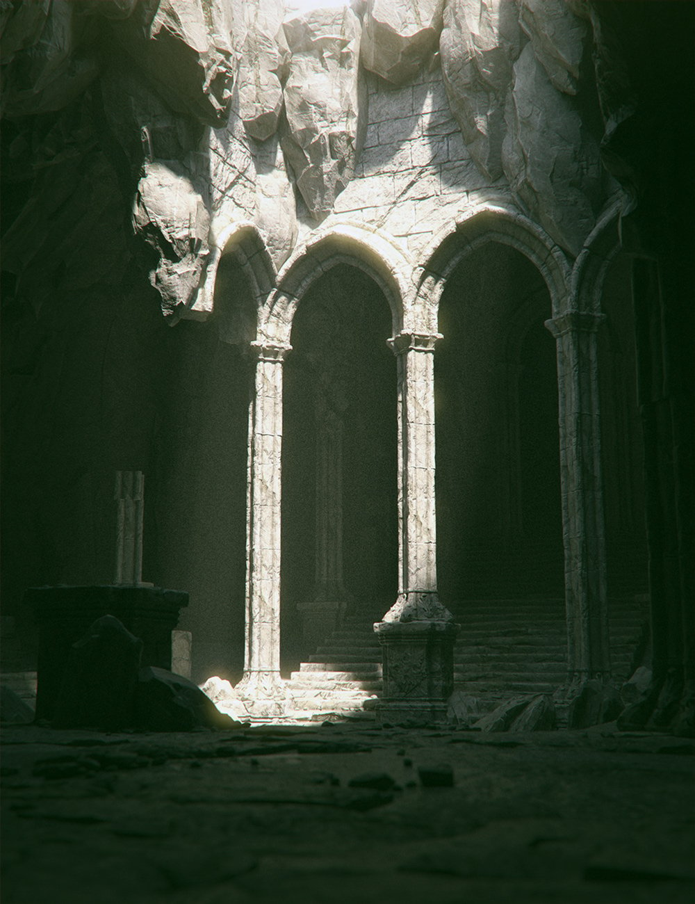 The Temple Below by: Stonemason, 3D Models by Daz 3D