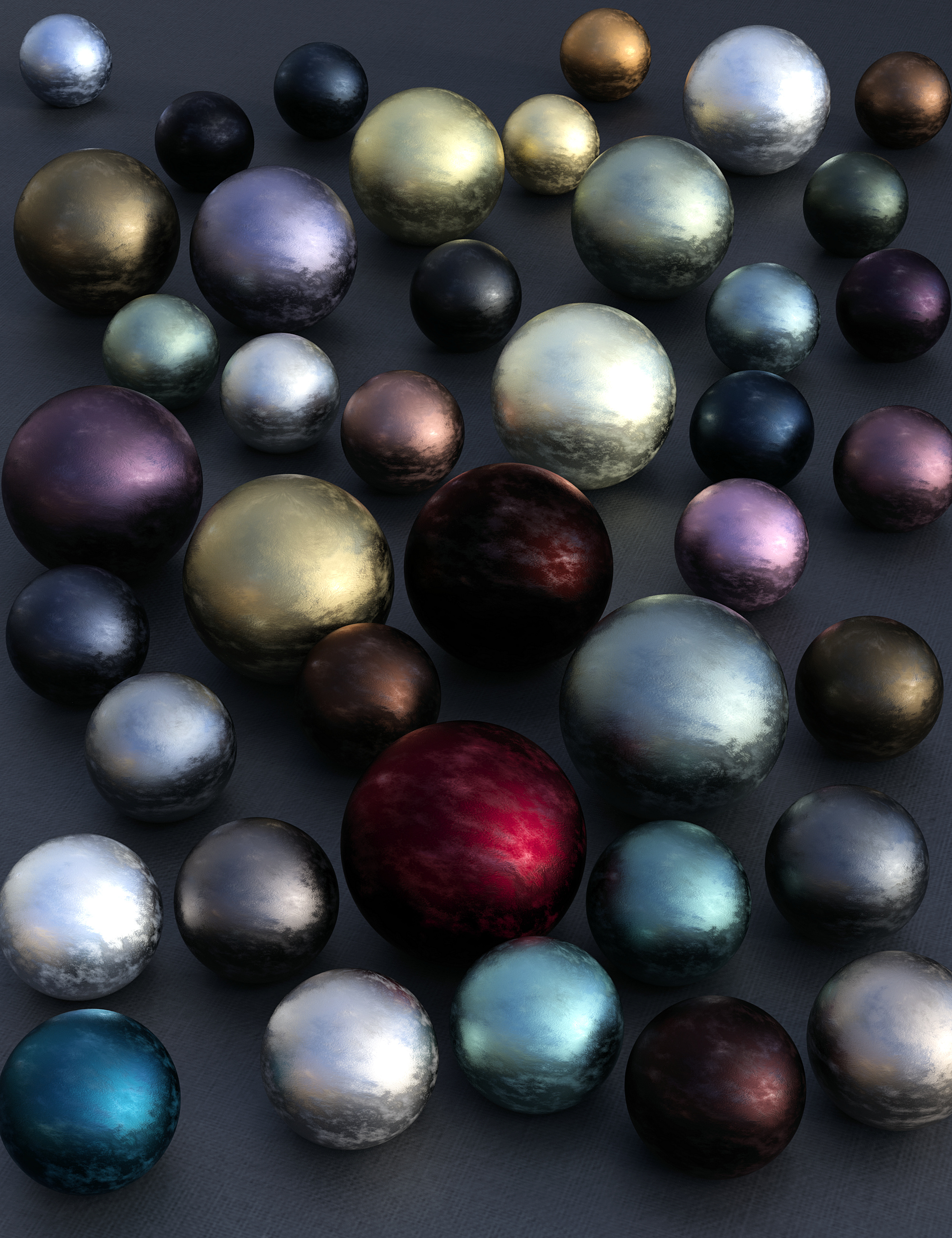 Dark Worlds Metals by: Khory, 3D Models by Daz 3D