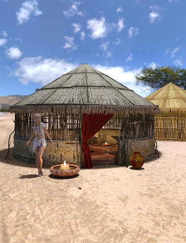 PW Customizable Tribal House by: PW Productions, 3D Models by Daz 3D