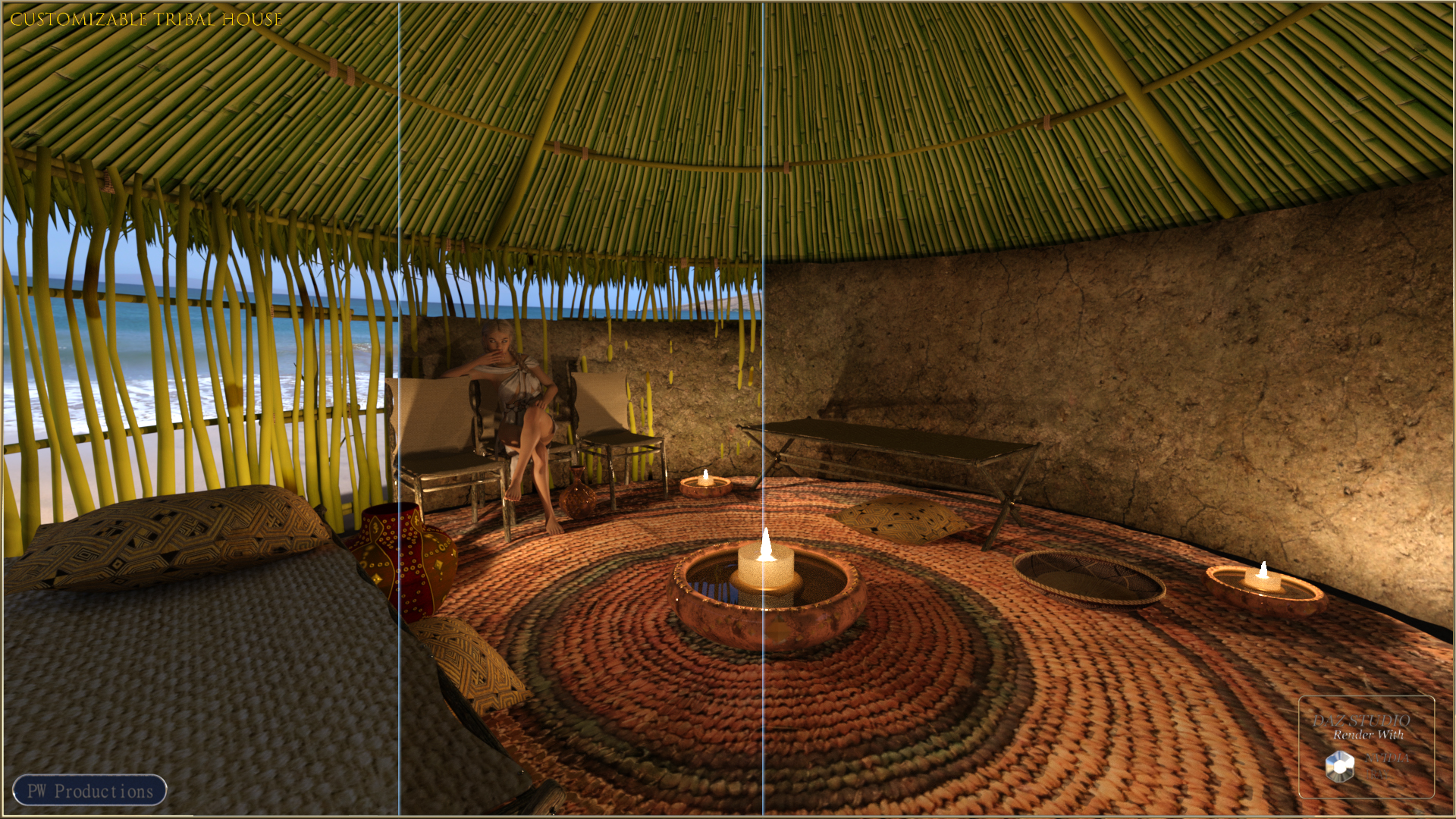 PW Customizable Tribal House PW Customizable Tribal House by: PW Productions, 3D Models by Daz 3D