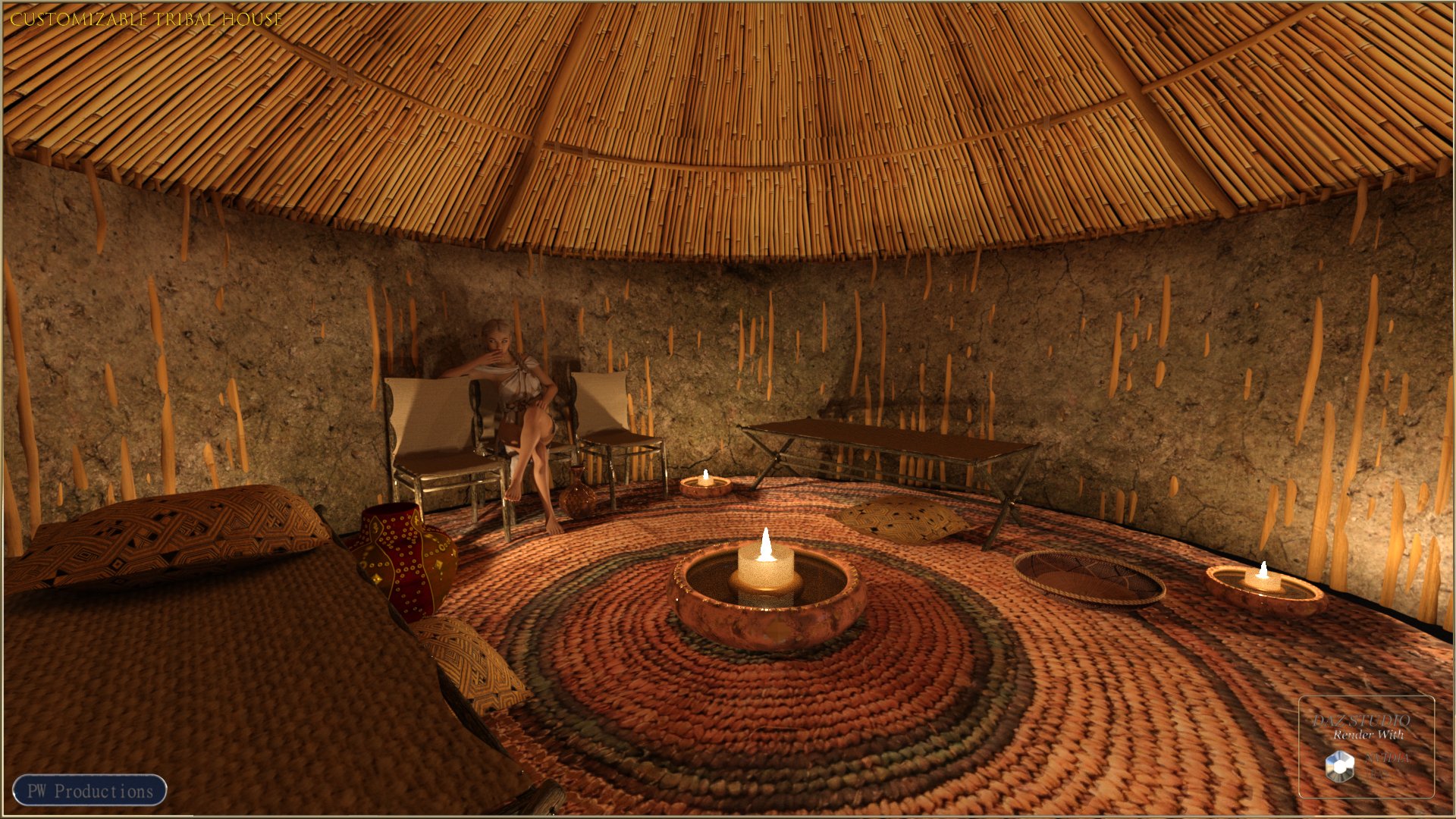 PW Customizable Tribal House PW Customizable Tribal House by: PW Productions, 3D Models by Daz 3D