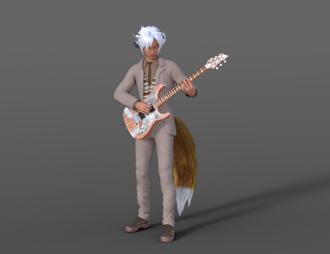 Guitar Animations for Genesis 8.1 Male and Kota 8.1 by: ThreeDigital, 3D Models by Daz 3D