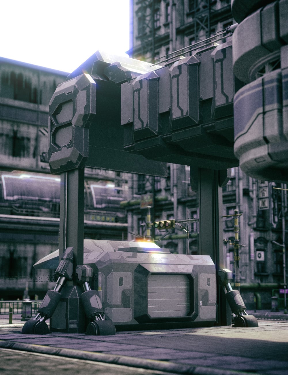 XBIT Future Space Transmission Warehouse Daz 3D