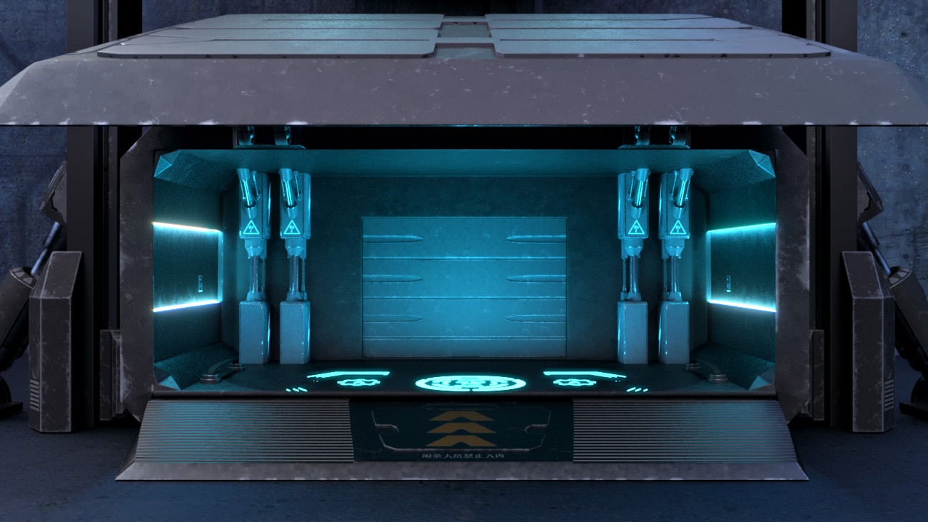 XBIT Future Space Transmission Warehouse Daz 3D