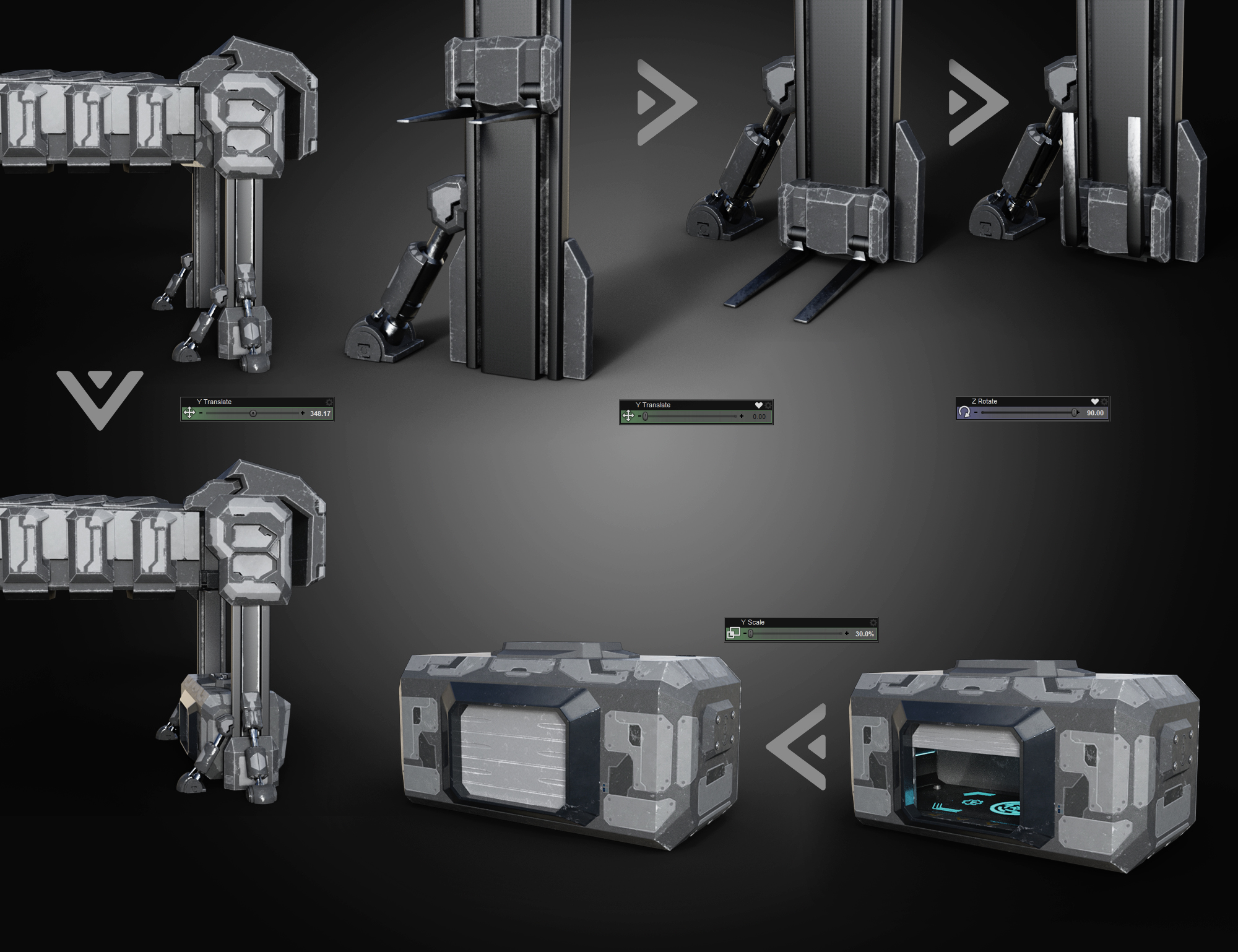 XBIT Future Space Transmission Warehouse Daz 3D