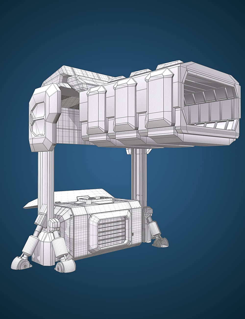 XBIT Future Space Transmission Warehouse Daz 3D