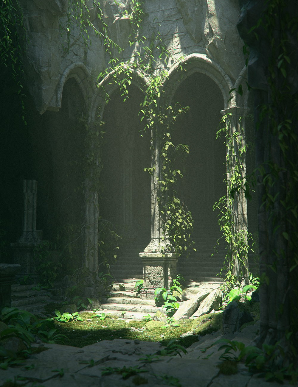 The Temple Below - Eden by: Stonemason, 3D Models by Daz 3D