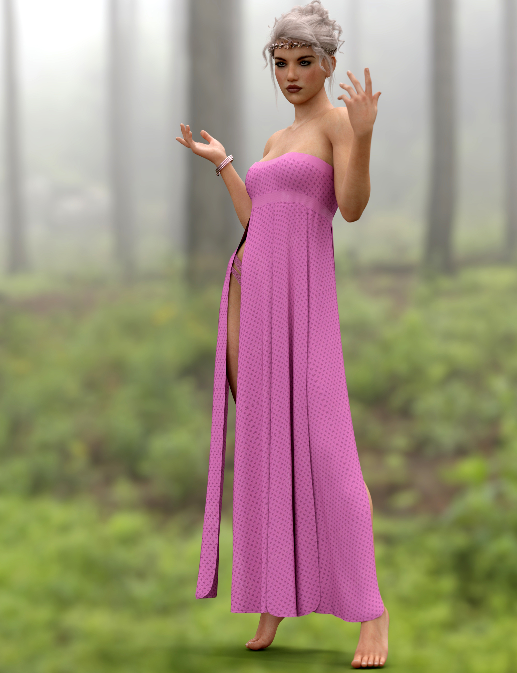dForce Azura Outfit for Genesis 8 and 8.1 Females by: Nelmi, 3D Models by Daz 3D