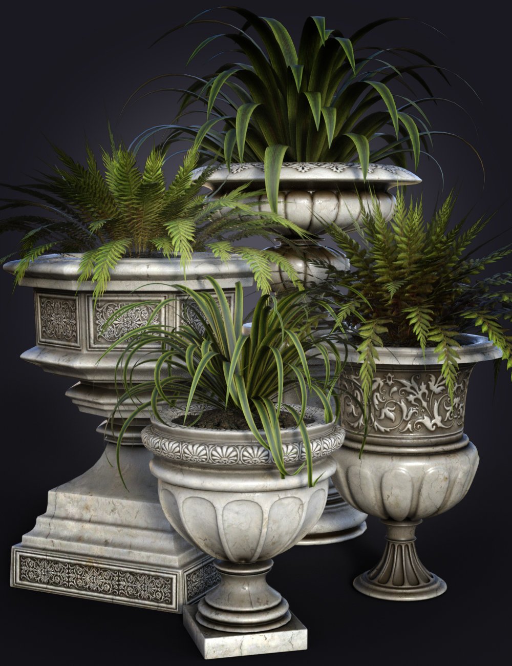 B.E.T.T.Y. ReGarden Urns by: B.E.T.T.Y, 3D Models by Daz 3D