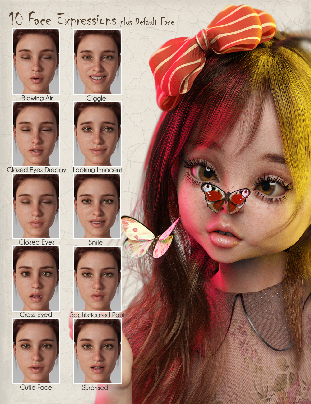 Flitterbye Butterfly and Poses for Genesis 8 Female | Daz 3D