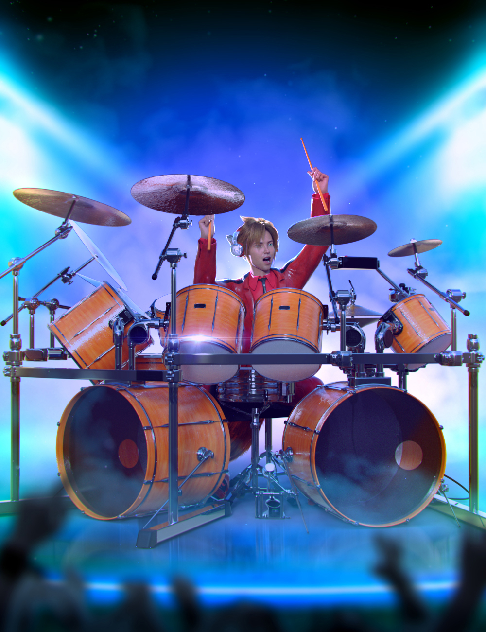 Drum Animations for Genesis 8.1 Male and Kota 8.1 by: ThreeDigital, 3D Models by Daz 3D