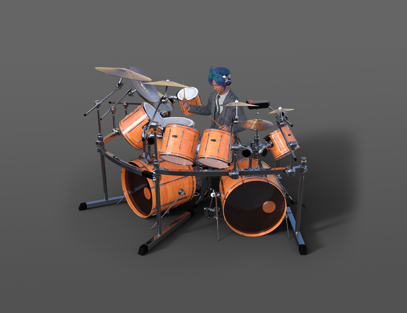 Drum Animations for Genesis 8.1 Male and Kota 8.1 by: ThreeDigital, 3D Models by Daz 3D
