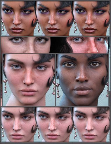 Sun-kissed Facial Freckles for Genesis 3, 8 and 8.1 Females by: ForbiddenWhispers, 3D Models by Daz 3D