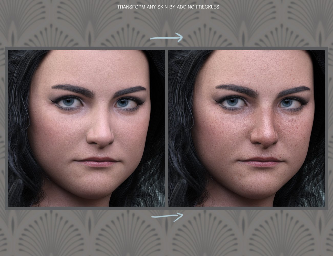 Sun-kissed Facial Freckles for Genesis 3, 8 and 8.1 Females by: ForbiddenWhispers, 3D Models by Daz 3D