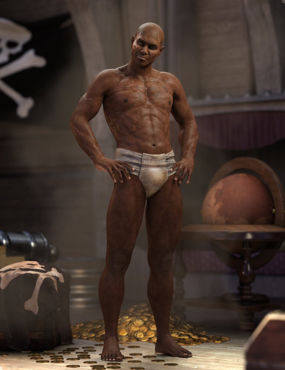 VooDoo Pirate for Genesis 8.1 Male by: RawArt, 3D Models by Daz 3D