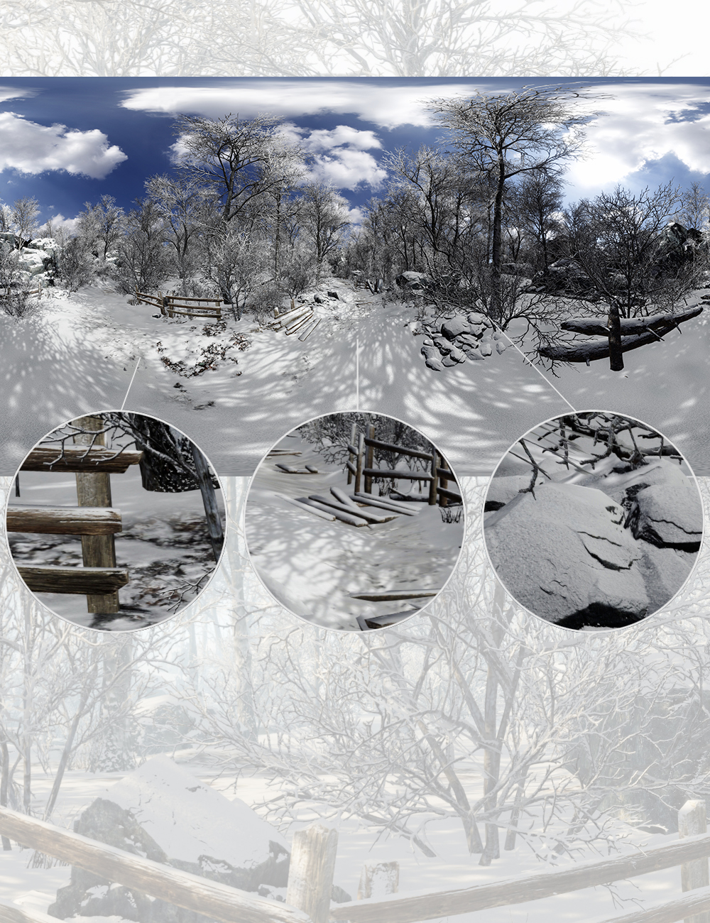 Winter Woodland HDRI by: JDA HDRI, 3D Models by Daz 3D