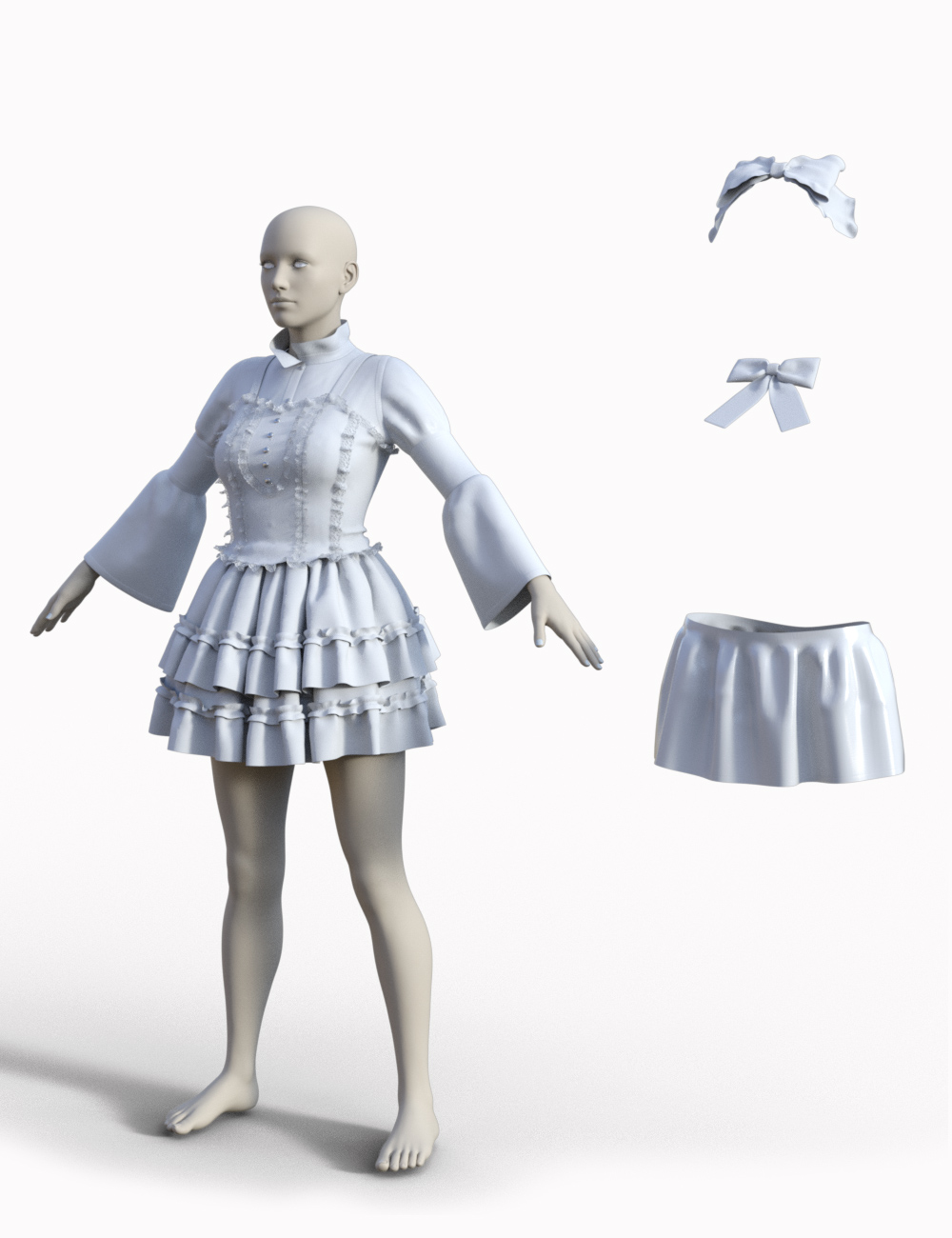 dForce BL Dress for Genesis 8 Females by: kobamax, 3D Models by Daz 3D