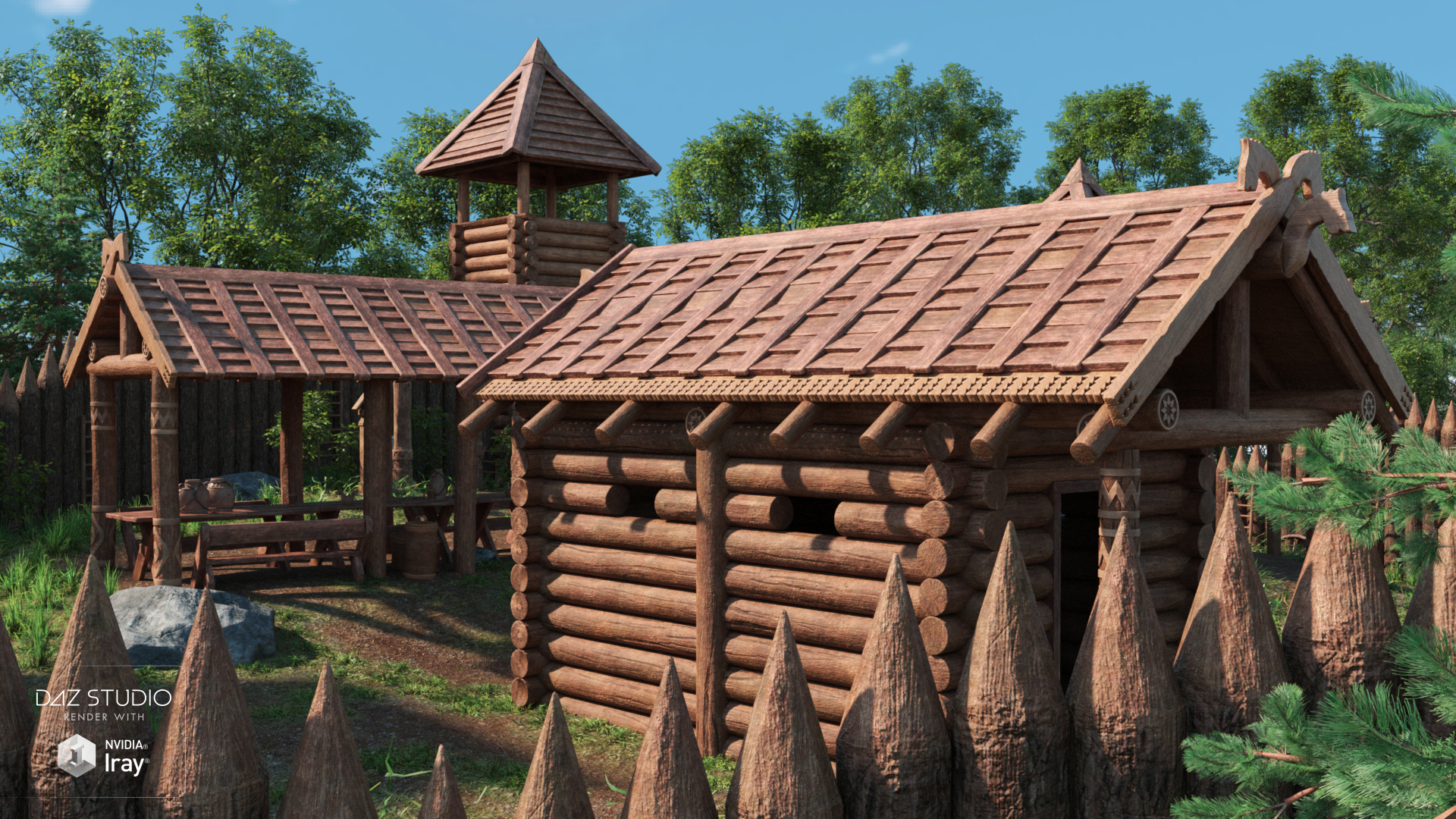 Forest Outpost by: Peanterra, 3D Models by Daz 3D