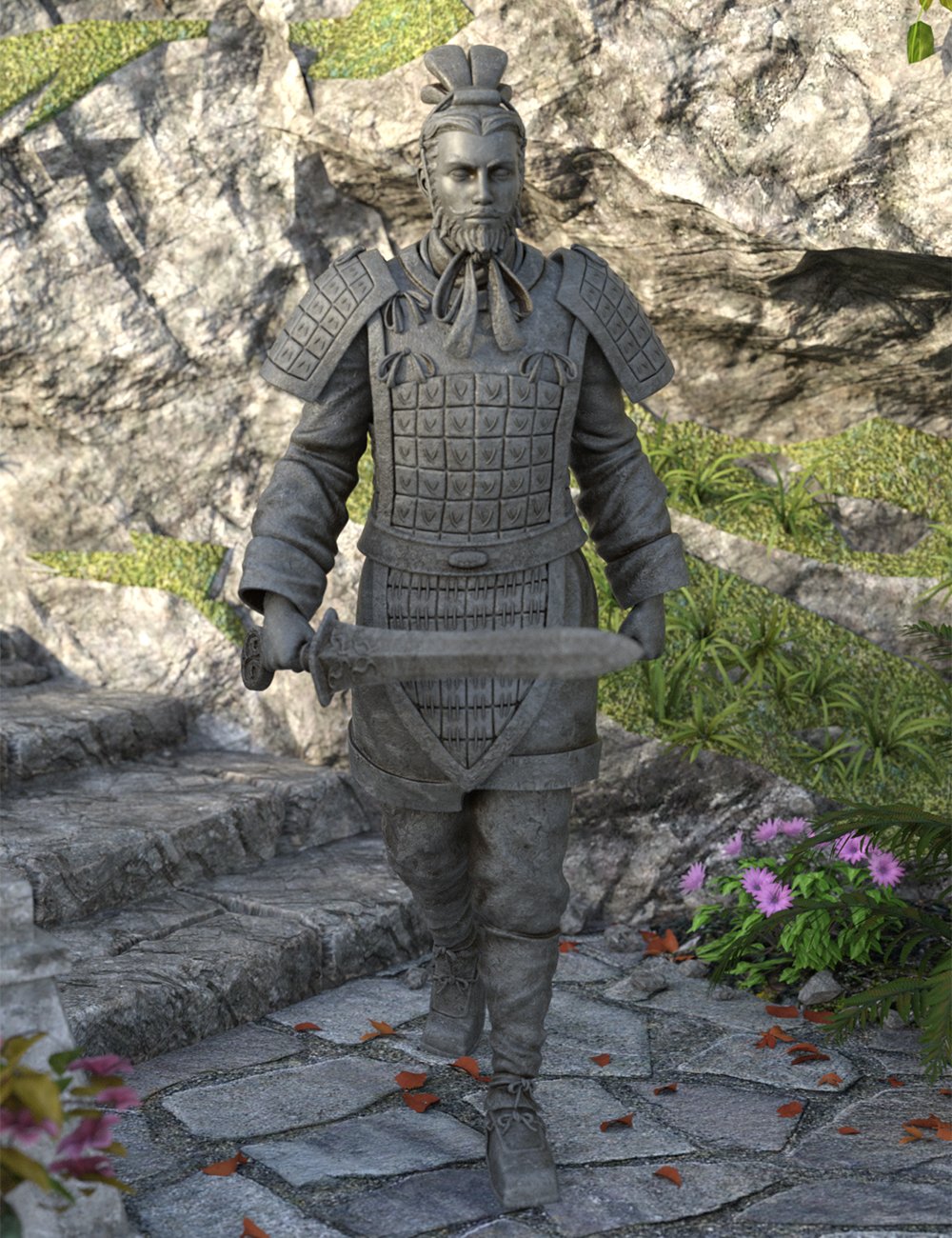 Texture and Weapon Pack for the Action General Terracotta Warrior by: Jerry Jang, 3D Models by Daz 3D