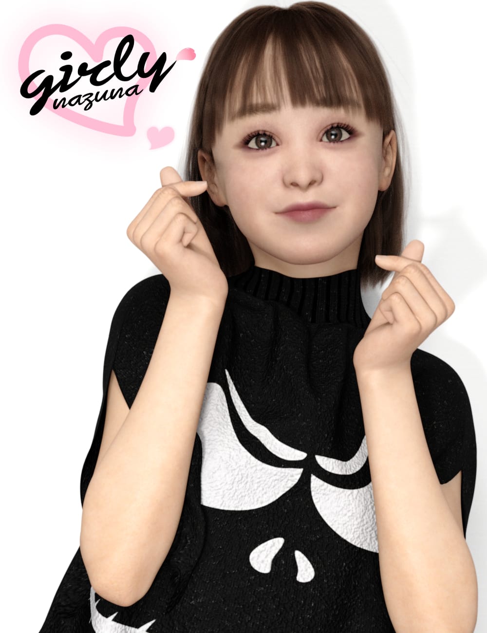 Girly Nazuna for Genesis 8 Female by: 7-ko, 3D Models by Daz 3D