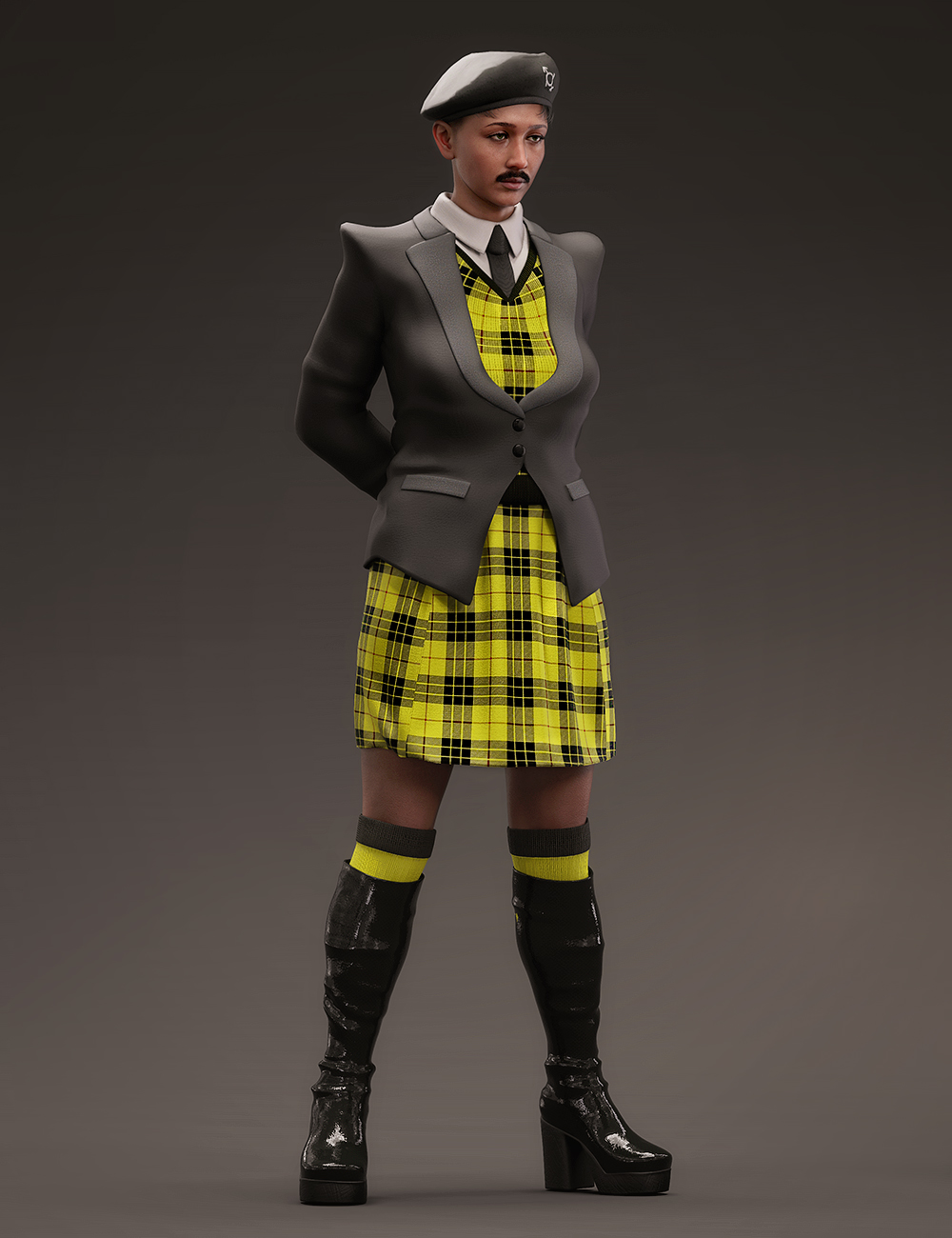 dForce Fashion Cadet Outfit for Genesis 8.1 Females by: DemianSade, 3D Models by Daz 3D