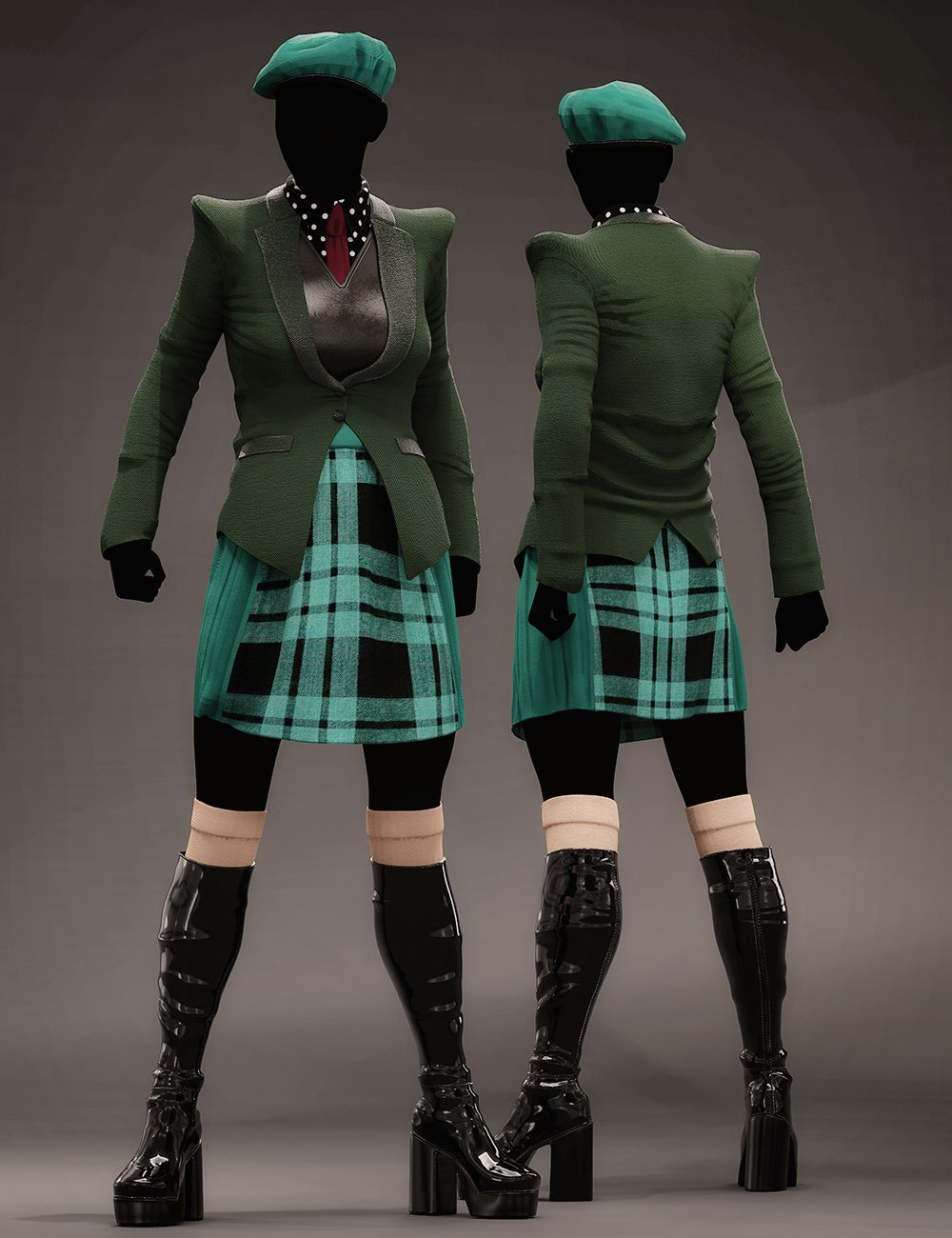dForce Fashion Cadet Outfit Textures by: Demian, 3D Models by Daz 3D