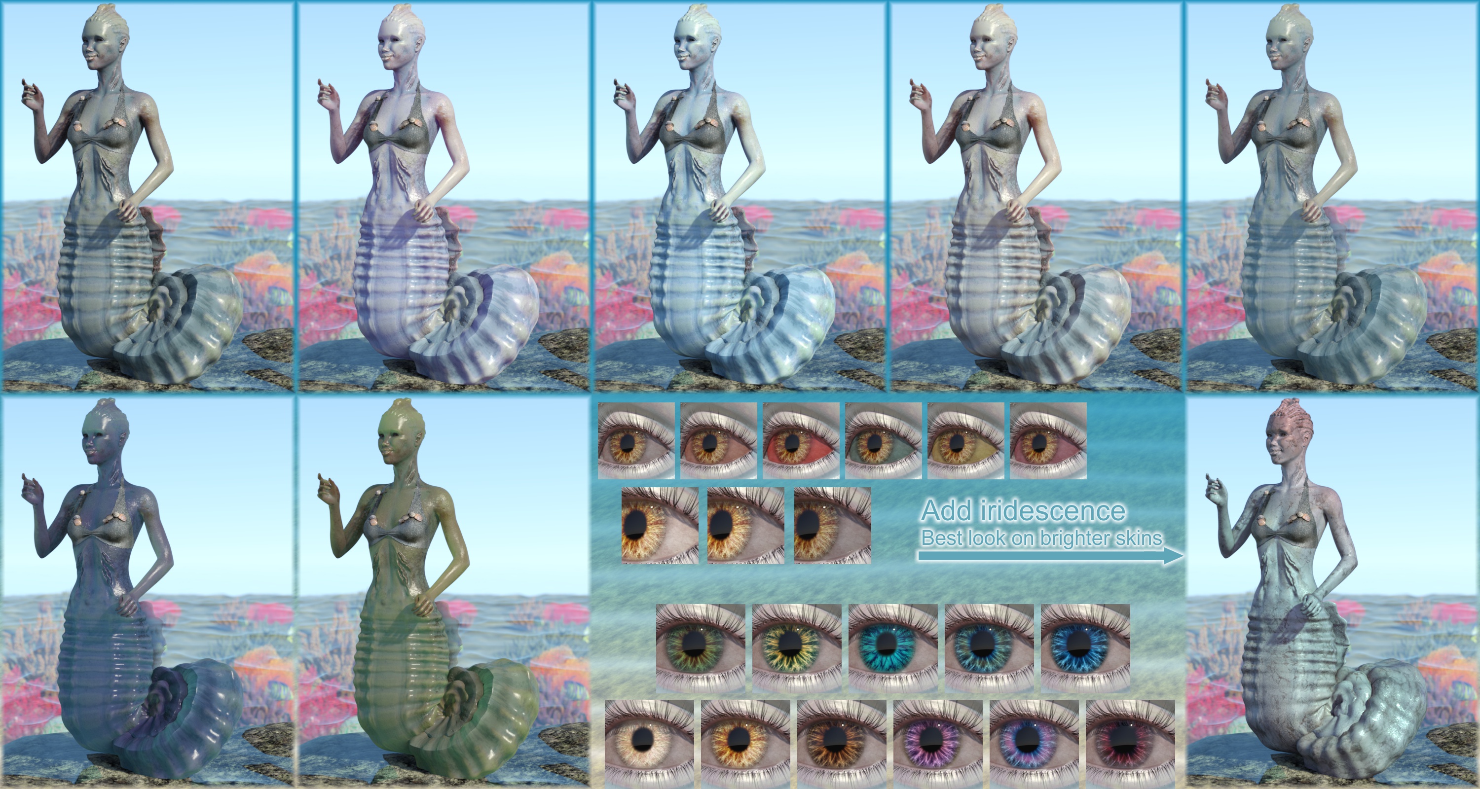 SeaHorse Coralia for Genesis 8.1 Female and for Seahorse Tails by: 3D-GHDesignSadeAe Ti, 3D Models by Daz 3D