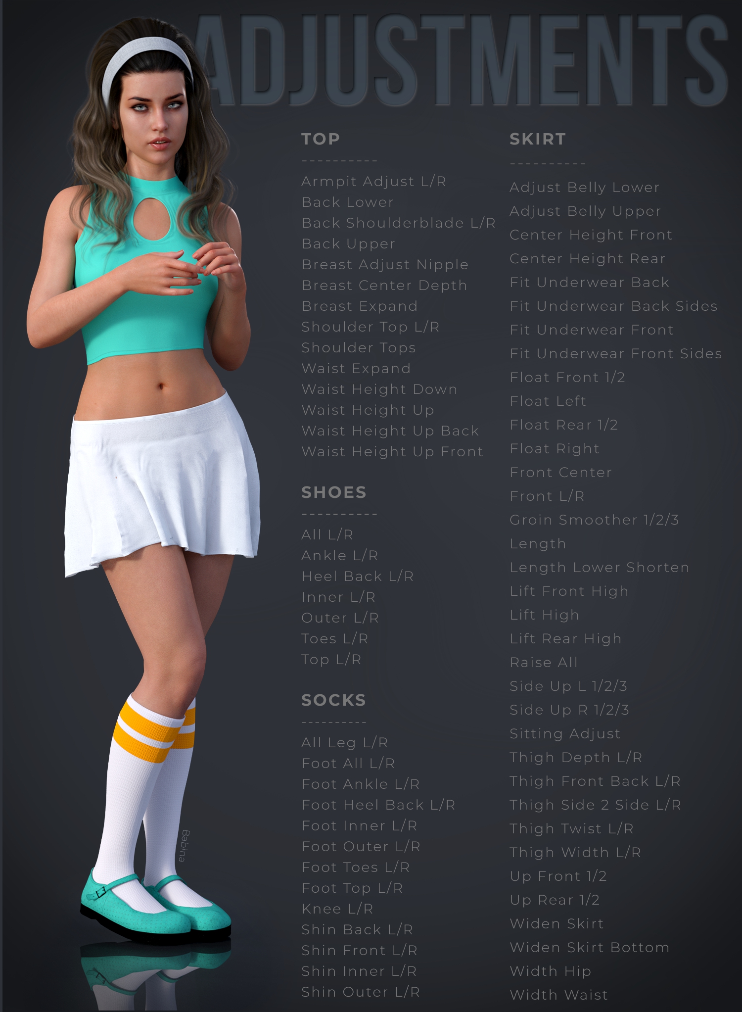 dForce Sugar Rush Outfit for Genesis 8 and 8.1 Females by: Lyoness, 3D Models by Daz 3D